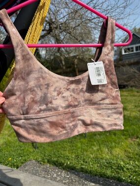 lululemon athletica Pink Taupe Tie-Dye Scoop Bralette